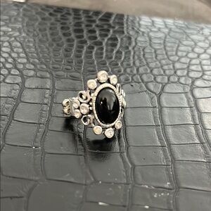 Black and Silver Women's Ring